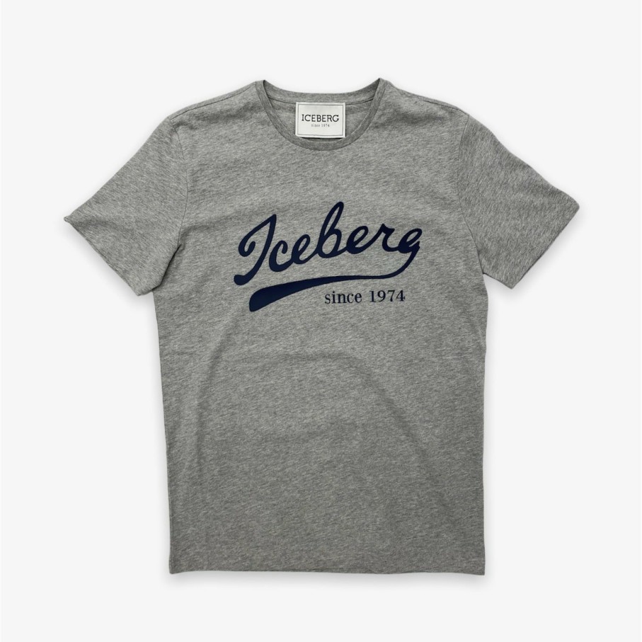 Iceberg * | Iceberg Script Grey Tee