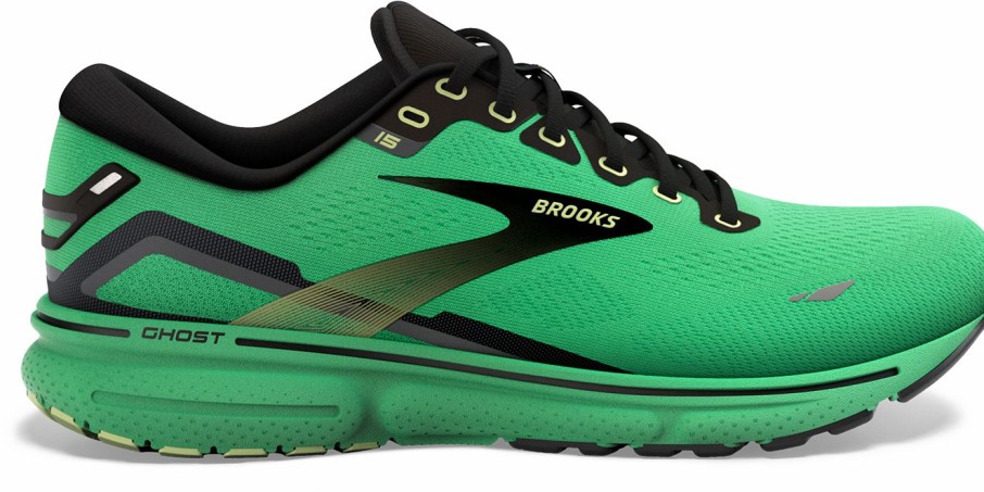 Footwear * | Brooks Men'S Ghost 15 (360 Green/Black/Sharp Green)