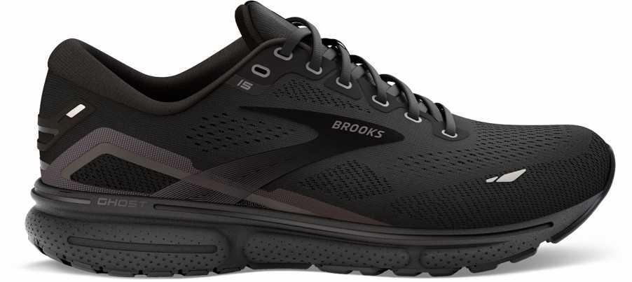 Footwear * | Brooks Men'S Ghost 15 (020 Black/Black/Ebony)