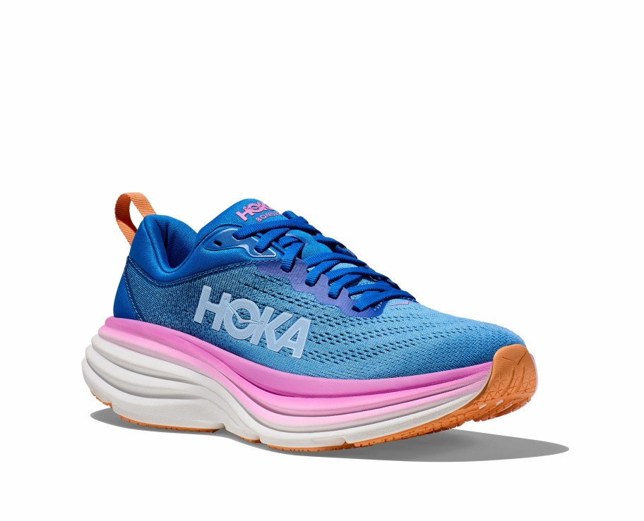 Footwear * | Hoka Women'S Bondi 8 Wide (Csaa Coastal Sky/All Aboard)