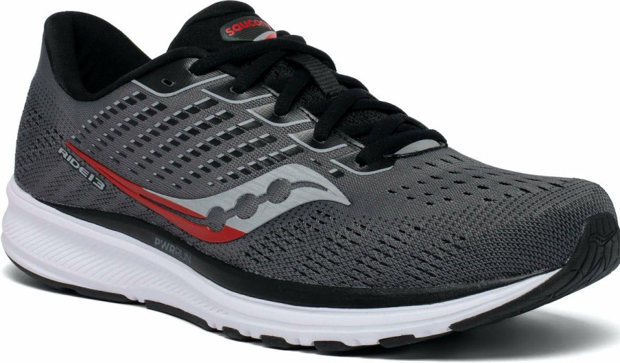 Footwear * | Saucony Men'S Ride 13 (30 Charcoal/Black)