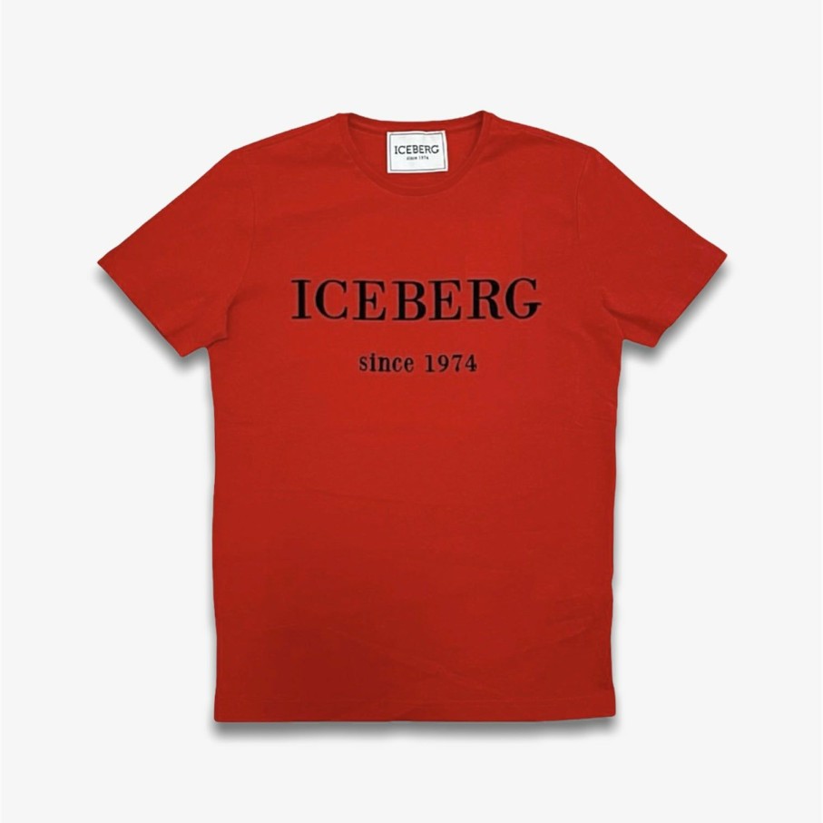 Iceberg * | Iceberg T-Shirt Large Logo Red