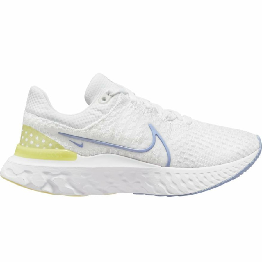 Footwear * | Nike Women'S React Infinity Run Flyknit 3 (100 White/Light Marine/Citron Tint)