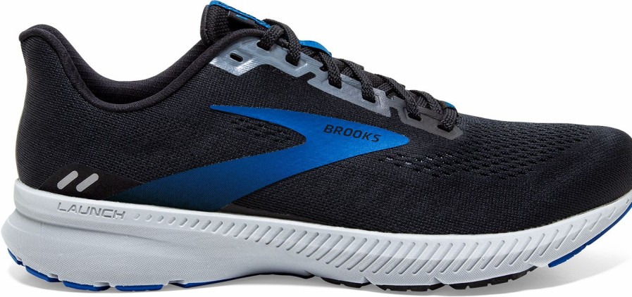 Footwear * | Brooks Men'S Launch 8 (018 Black/Grey/Blue)