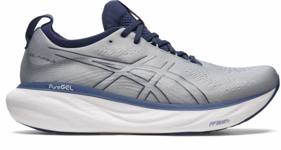 Footwear * | Asics Men'S Gel-Nimbus 25 (021 Sheetrock/Indigo Blue)