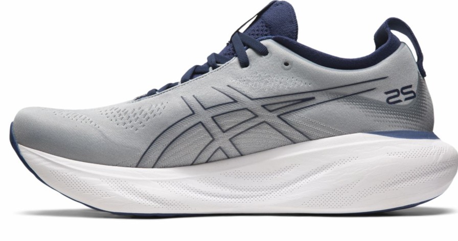 Footwear * | Asics Men'S Gel-Nimbus 25 (021 Sheetrock/Indigo Blue)