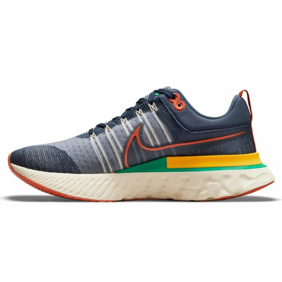 Footwear * | Nike Men'S React Infinity Run Flyknit 2 "Olympic Trials" (400 Thunder Blue/Light Sienna/Stadium Green)