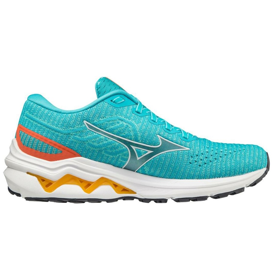 Footwear * | Mizuno Women'S Wave Inspire 18 Waveknit (4J4J Turquoise)