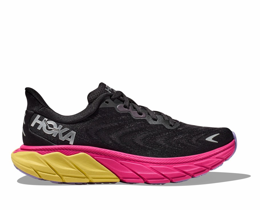 Footwear * | Hoka Women'S Arahi 6 (Bpyr Black/Pink Yarrow)