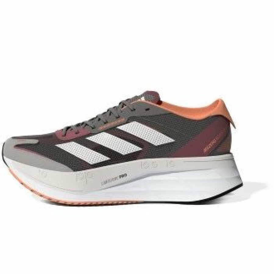 Footwear * | Adidas Women'S Adizero Boston 11 (Grey Four/Zero Metallic/Beam Orange)