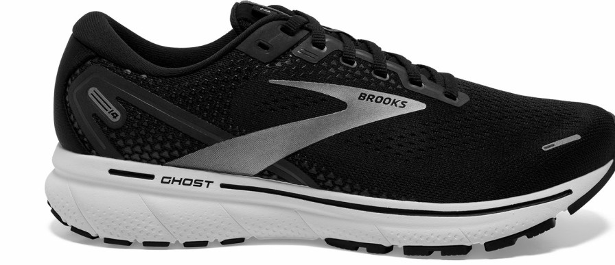 Footwear * | Brooks Men'S Ghost 14 (057 Black/White/Silver)