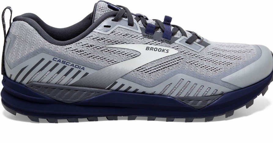 Footwear * | Brooks Men'S Cascadia 15 (034 Ebony/Silver/Deep Cobalt)