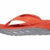 Footwear * | Hoka Men'S Ora Recovery Flip (Mrwdv Mandarin Red/Dove)