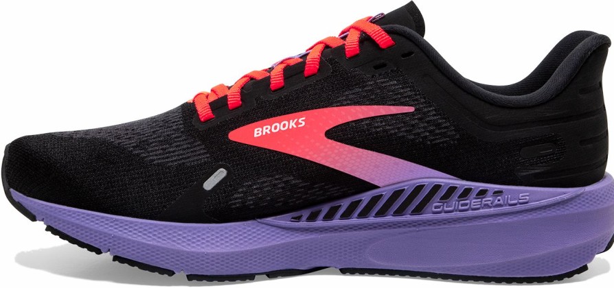 Footwear * | Brooks Women'S Launch Gts 9 (026 Black/Coral/Purple)