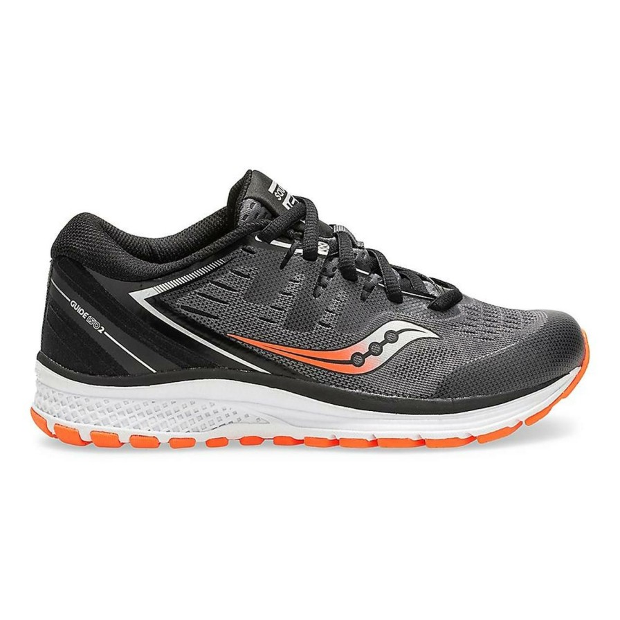 Footwear * | Saucony Kid'S Guide Iso 2 (5 Black/Grey)