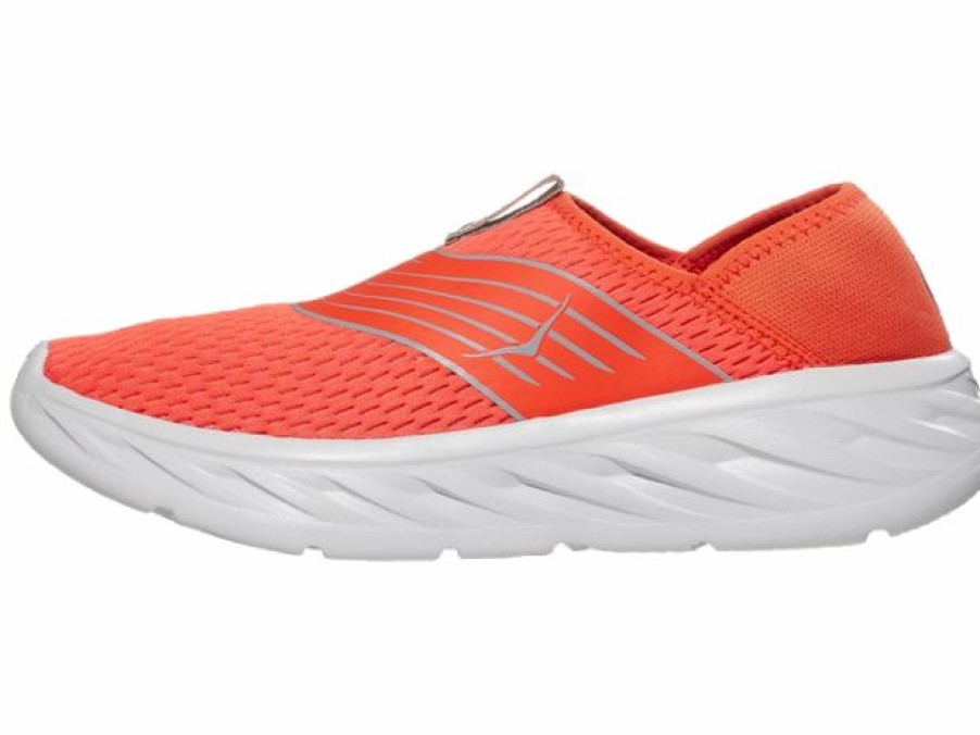 Footwear * | Hoka Men'S Ora Recovery Shoe (Mrlr Mandarin Red/White)