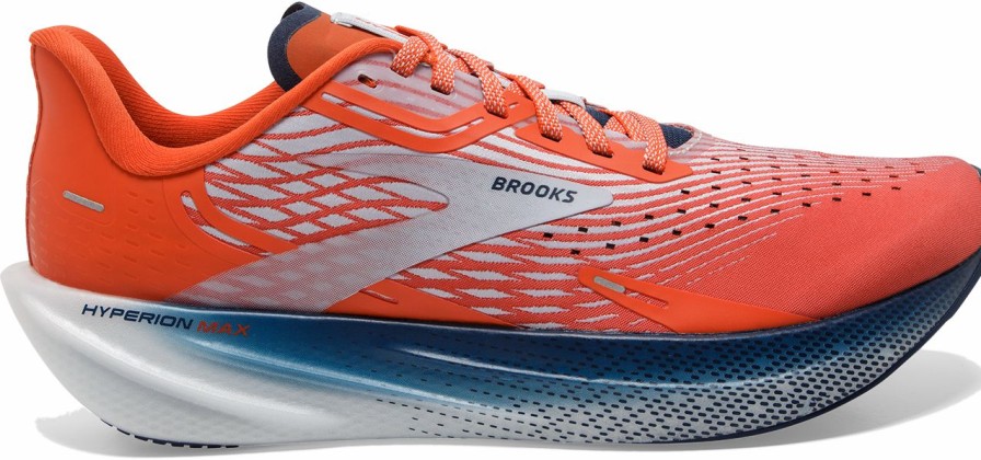 Footwear * | Brooks Men'S Hyperion Max (887 Cherry Tomato/Arctic Ice/Titan)