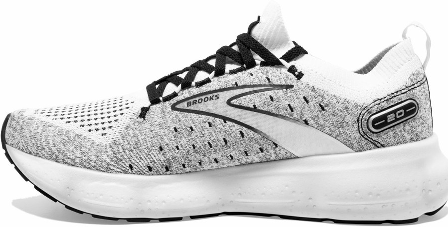 Footwear * | Brooks Men'S Glycerin Stealthfit 20 (135 White/Grey/Black)