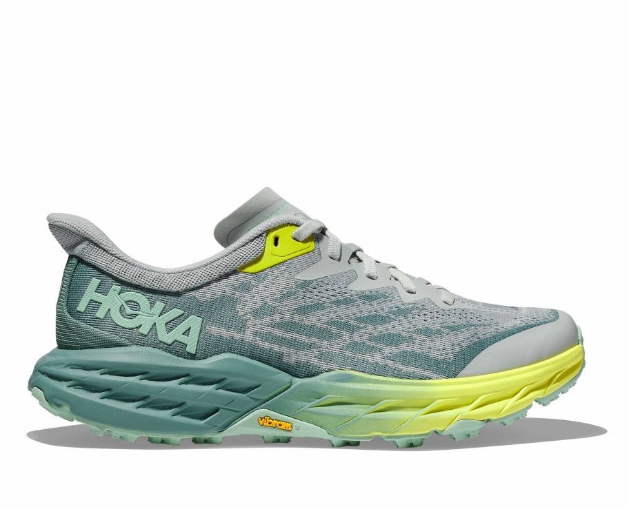 Footwear * | Hoka Women'S Speedgoat 5 Wide (Mtll Mercury/Trellis)