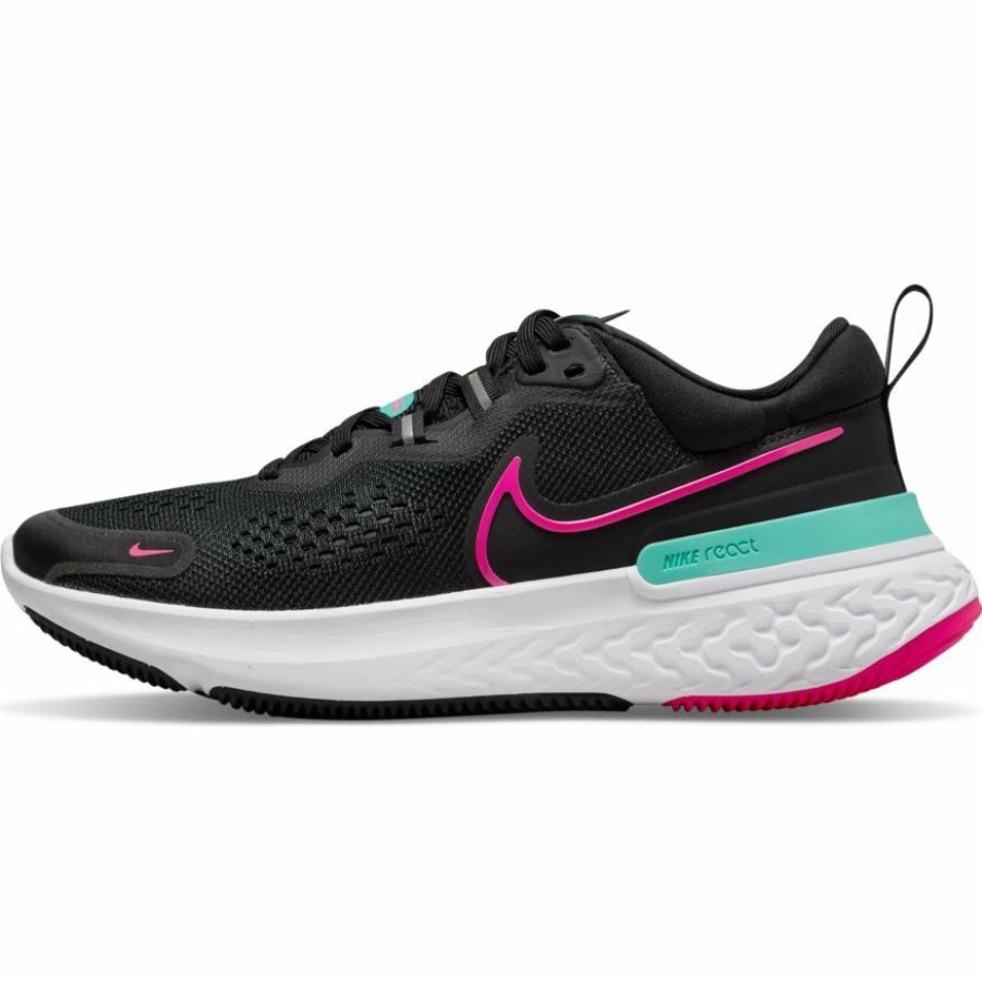 Footwear * | Nike Women'S React Miler 2 (004 Black/Pink Prime/Washed Teal/White)