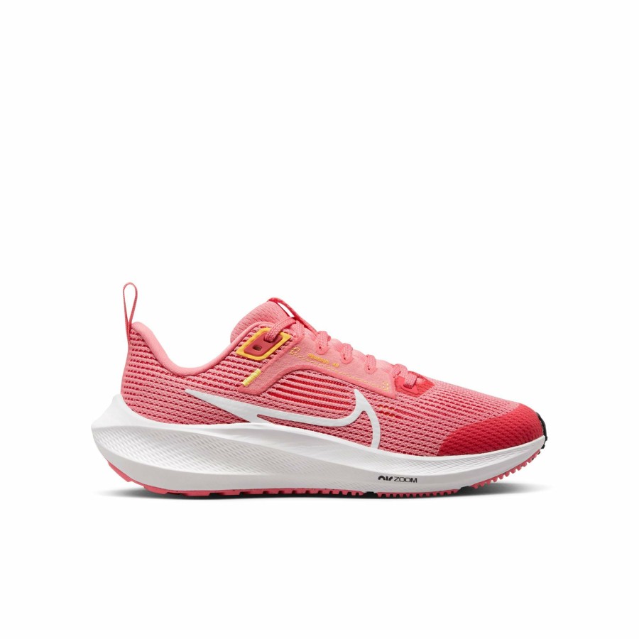 Footwear * | Nike Kid'S Air Zoom Pegasus 40 (600 Coral Chalk/White-Citron Pulse-Sea)