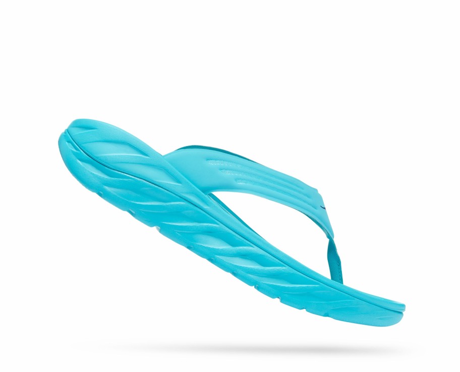 Footwear * | Hoka Men'S Ora Recovery Flip (Sbbb Scuba Blue/Bellwether)