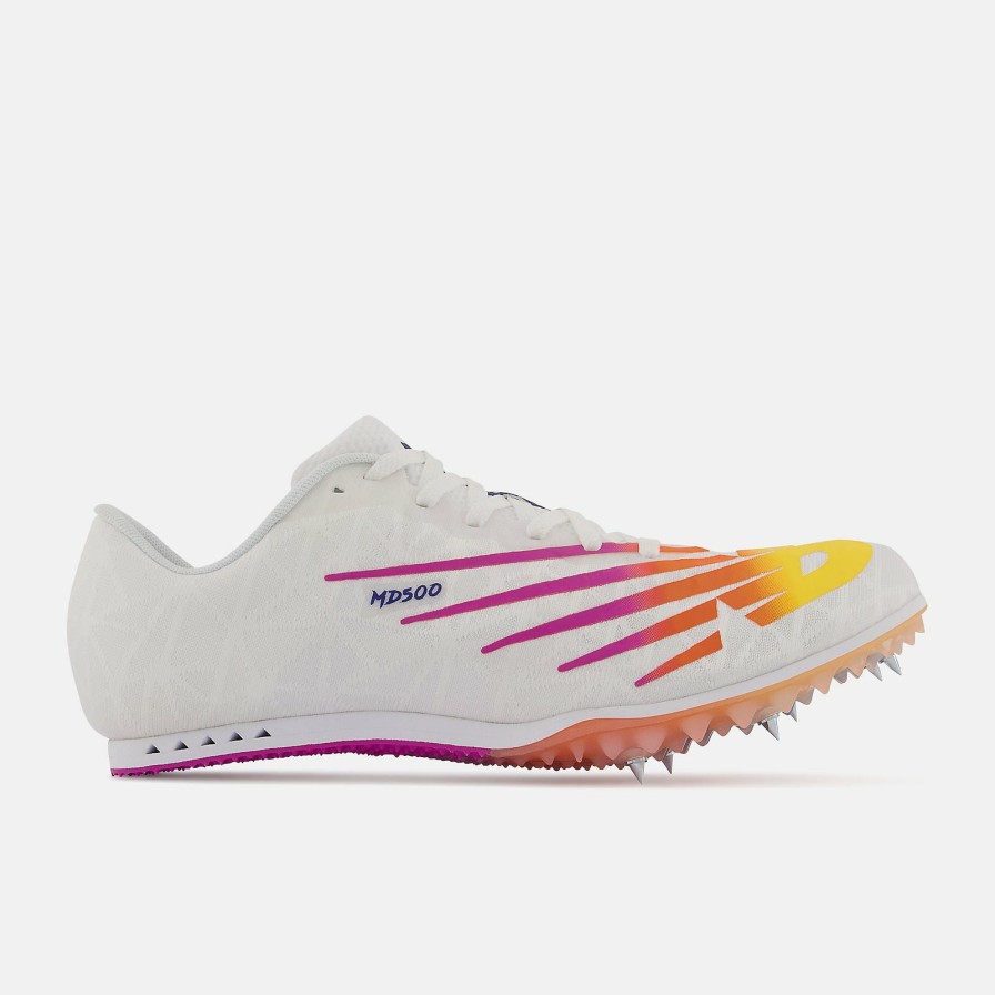 Footwear * | New Balance Unisex Md500 V8 (W White/Vibrant Violet)