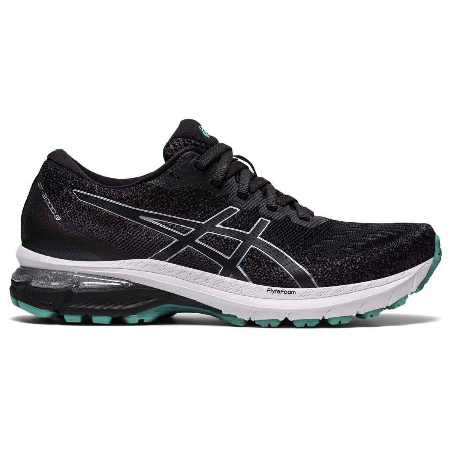 Footwear * | Asics Women'S Gt-2000 9 Knit (001 Black/Pure Silver)