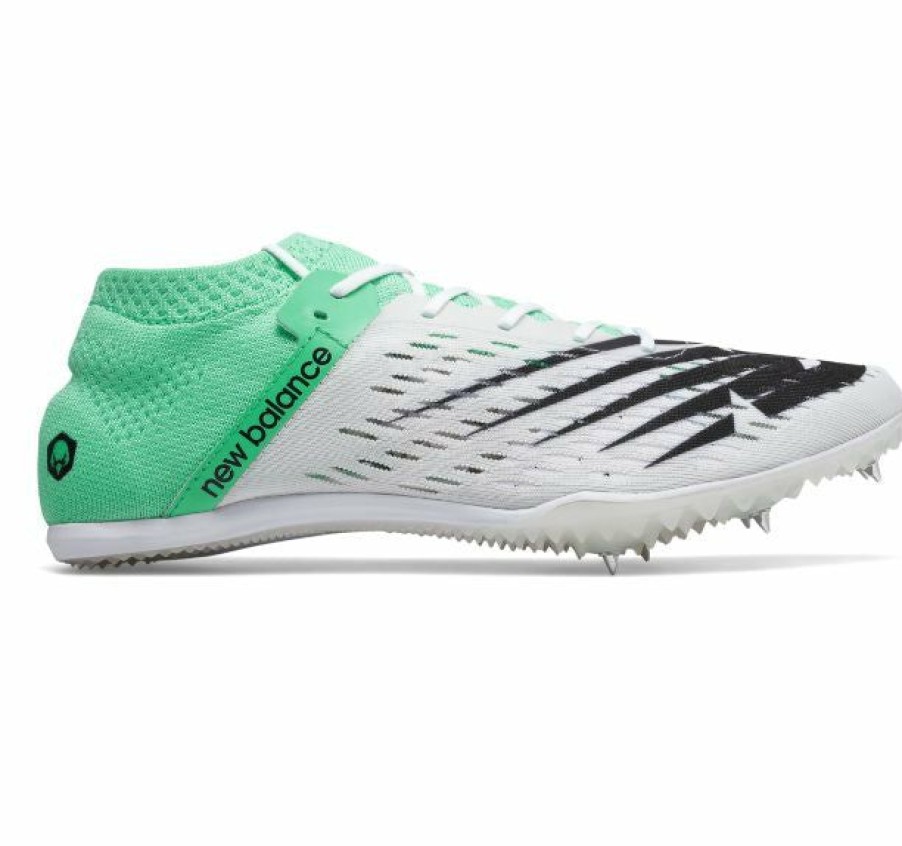 Footwear * | New Balance Women'S Md800 V6 Spikes (G White/Neon Ember)