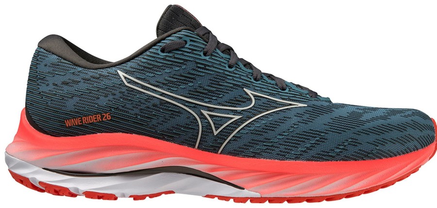 Footwear * | Mizuno Men'S Wave Rider 26 (5B0A Provincial Blue/Nimbus Cloud)