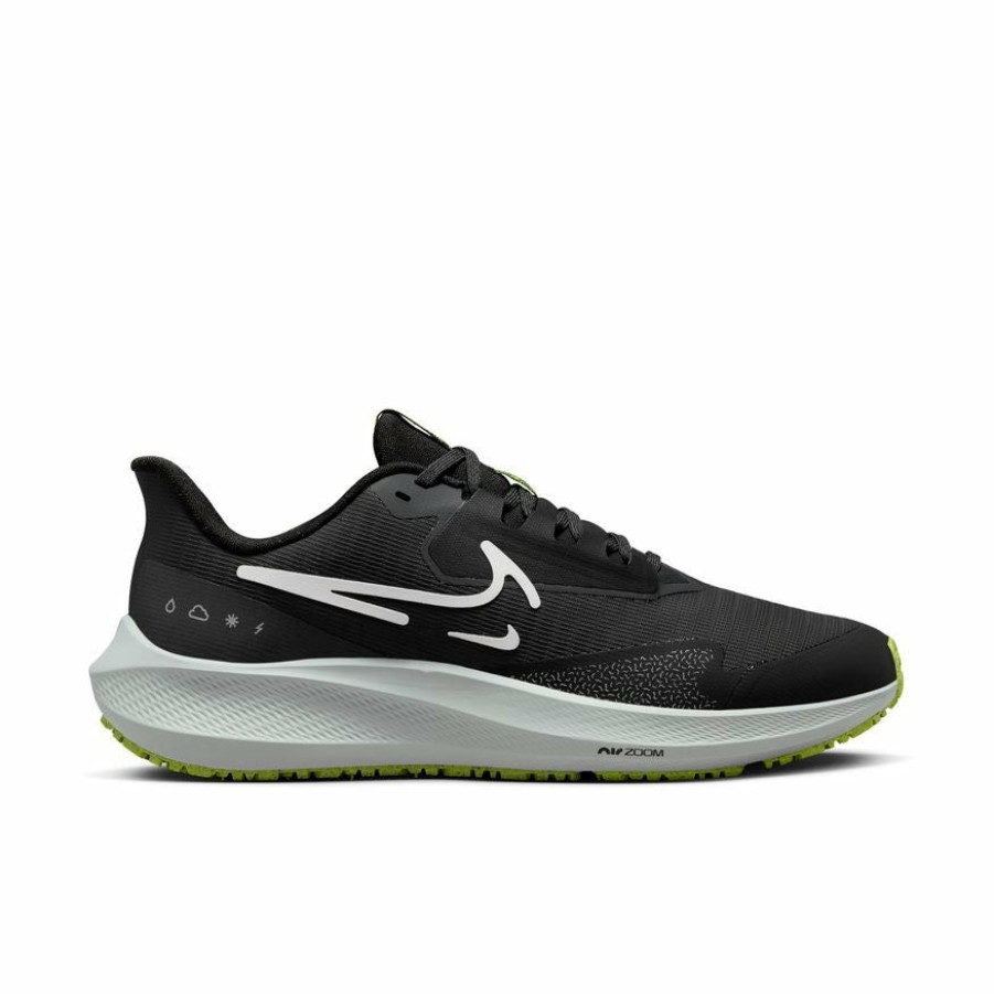 Footwear * | Nike Men'S Air Zoom Pegasus 39 Shield (002 Black/White/Dark Smoke Grey/Volt)