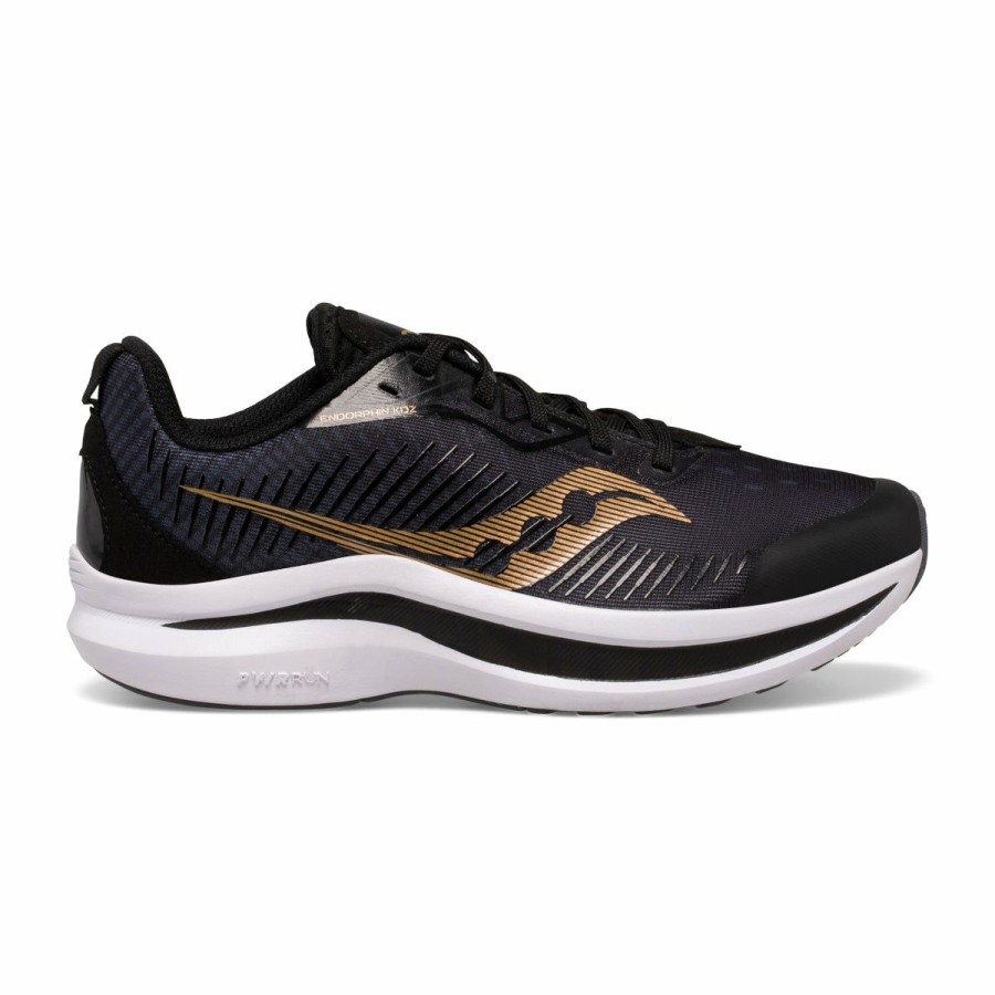 Footwear * | Saucony Big Kid'S Endorphin Kdz (73 Black/Gold)