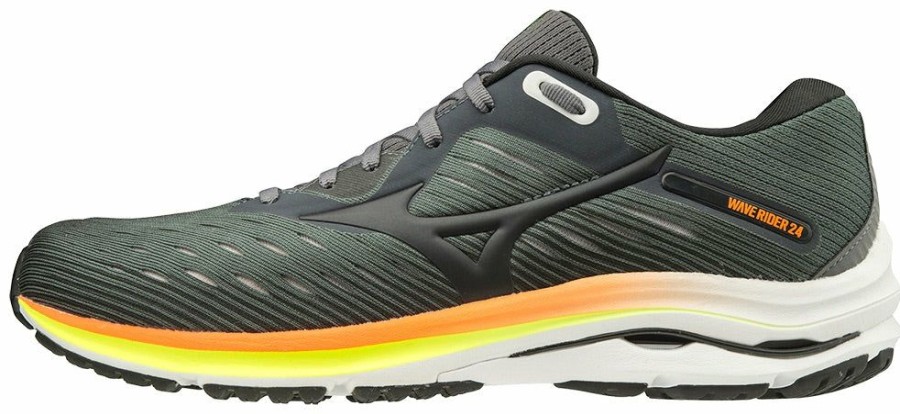 Footwear * | Mizuno Men'S Wave Rider 24 (979S Castlerock/Phantom)