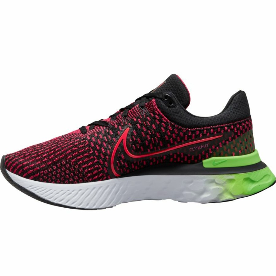 Footwear * | Nike Men'S React Infinity Run Flyknit 3 (003 Black/Siren Red/Green Strike/Team Red)