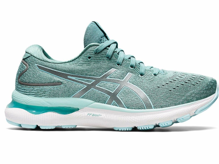 Footwear * | Asics Women'S Gel-Nimbus 24 Wide (300 Sage/Clear Blue)