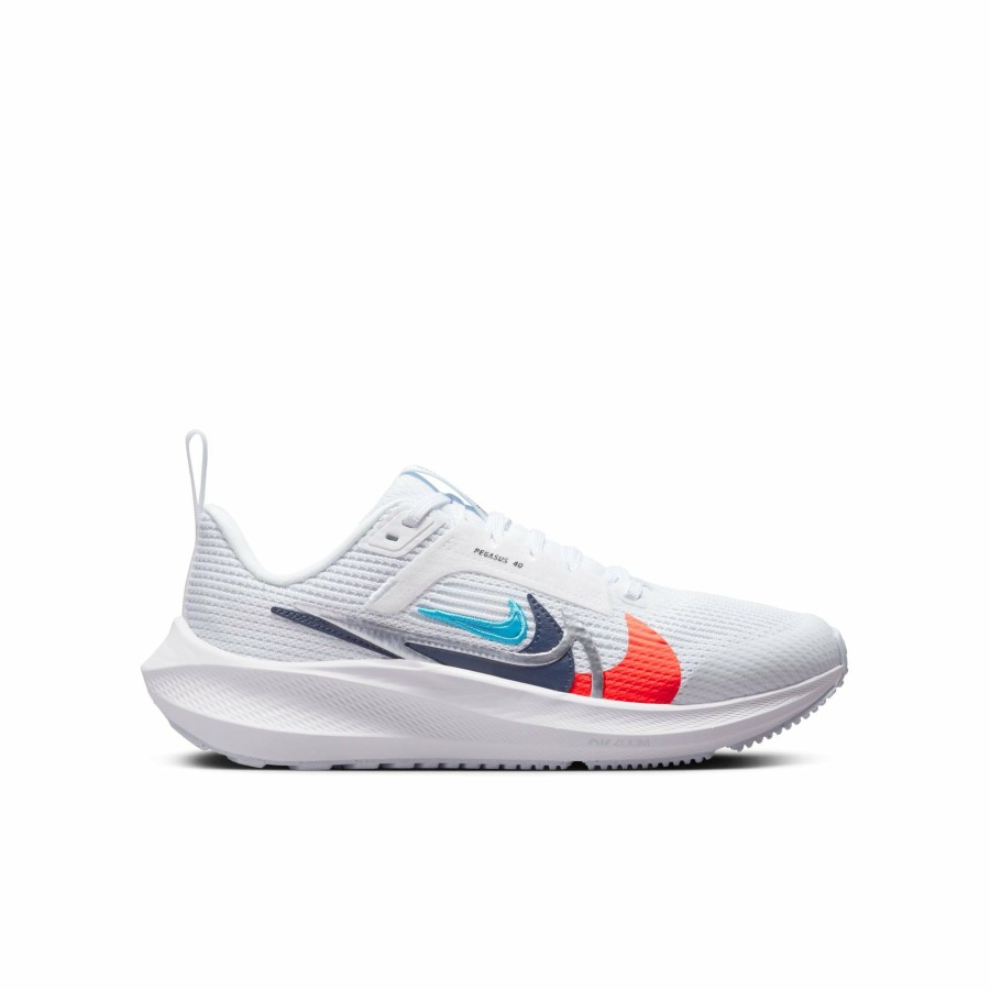 Footwear * | Nike Kid'S Air Zoom Pegasus 40 Premium (100 White/Multi-Color-Football Grey)