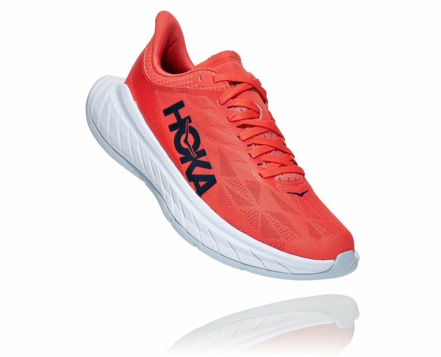 Footwear * | Hoka Women'S Carbon X 2 (Hcbi Hot Coral/Black Iris)