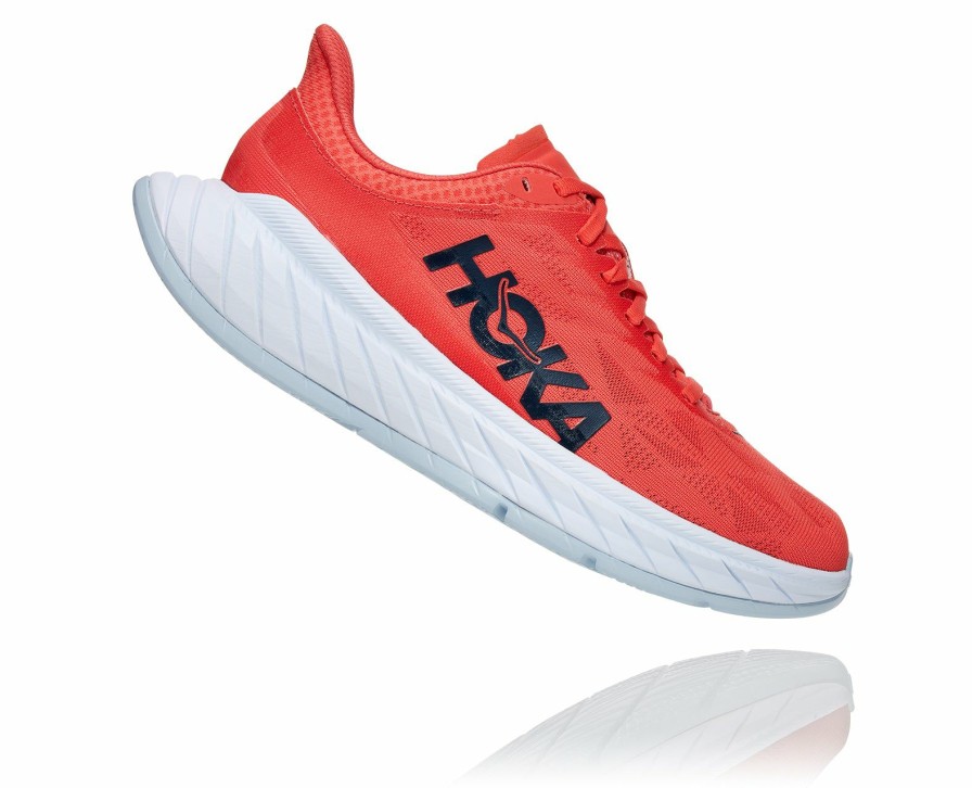 Footwear * | Hoka Women'S Carbon X 2 (Hcbi Hot Coral/Black Iris)